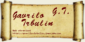 Gavrilo Trbulin vizit kartica